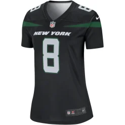 Women New York Jets Jerseys | Women^Women's Nike Aaron Rodgers Stealth Black Alternate Legend Player Performance Top