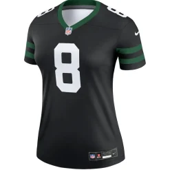 Women New York Jets Jerseys | Women^Women's Nike Aaron Rodgers Legacy Black Alternate Legend Player Performance Top
