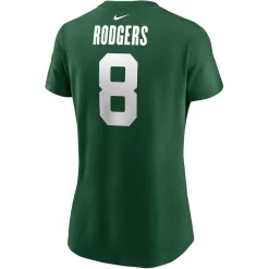 Women New York Jets T-Shirts | Women^Women's Nike Aaron Rodgers Legacy Green Name & Number T-Shirt
