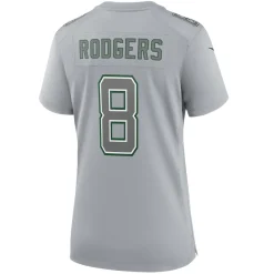 Women New York Jets Jerseys | Women^Women's Nike Aaron Rodgers Heather Gray Atmosphere Fashion Game Jersey
