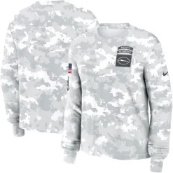 Women New York Jets T-Shirts | Women^Women's Nike Arctic Camo 2024 Salute To Service Long Sleeve T-Shirt