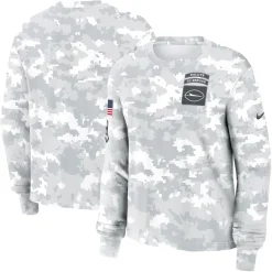 Women New York Jets T-Shirts | Women^Women's Nike Arctic Camo 2024 Salute To Service Long Sleeve T-Shirt