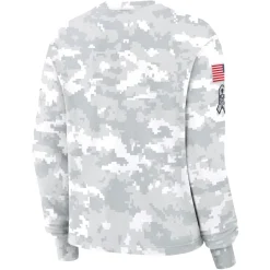 Women New York Jets T-Shirts | Women^Women's Nike Arctic Camo 2024 Salute To Service Long Sleeve T-Shirt