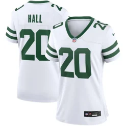 Women New York Jets Jerseys | Women^Women's Nike Breece Hall Legacy White Game Jersey