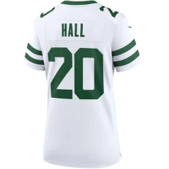 Women New York Jets Jerseys | Women^Women's Nike Breece Hall Legacy White Game Jersey