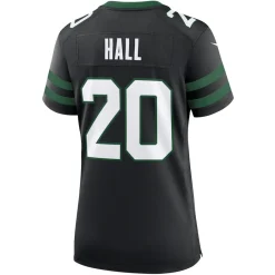 Women New York Jets Jerseys | Women^Women's Nike Breece Hall Legacy Black Alternate Game Jersey