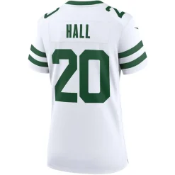 Women New York Jets Jerseys | Women^Women's Nike Breece Hall Legacy White Game Jersey