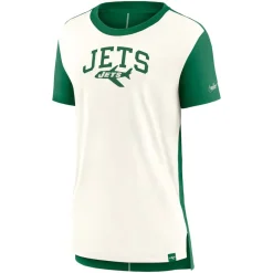 Women New York Jets T-Shirts | Women^Women's Nike Cream/Kelly Green Wordmark Tri-Blend T-Shirt