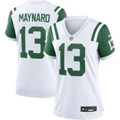 Women New York Jets Jerseys | Women^Women's Nike Don Maynard White Classic Alternate Retired Player Game Jersey