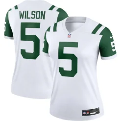 Women New York Jets Jerseys | Women^Women's Nike Garrett Wilson Classic Alternate White Alternate Legend Player Performance Top