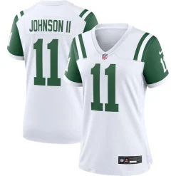 Women New York Jets Jerseys | Women^Women's Nike Jermaine Johnson II White Classic Alternate Player Game Jersey