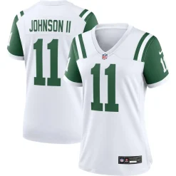 Women New York Jets Jerseys | Women^Women's Nike Jermaine Johnson II White Classic Alternate Player Game Jersey