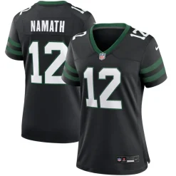 Women New York Jets Jerseys | Women^Women's Nike Joe Namath Legacy Black Retired Player Alternate Game Jersey