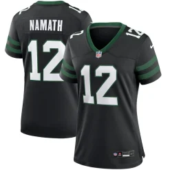 Women New York Jets Jerseys | Women^Women's Nike Joe Namath Legacy Black Retired Player Alternate Game Jersey