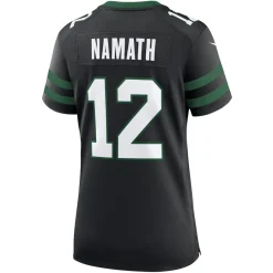Women New York Jets Jerseys | Women^Women's Nike Joe Namath Legacy Black Retired Player Alternate Game Jersey