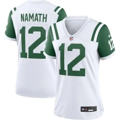 Women New York Jets Jerseys | Women^Women's Nike Joe Namath White Classic Alternate Retired Player Game Jersey