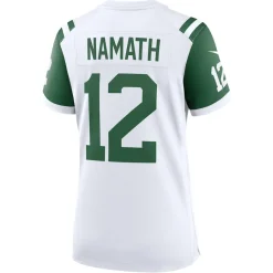 Women New York Jets Jerseys | Women^Women's Nike Joe Namath White Classic Alternate Retired Player Game Jersey