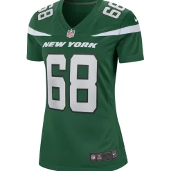 New York Jets Replica | Throwback^Women's Nike Kevin Mawae Gotham Green Game Retired Player Jersey