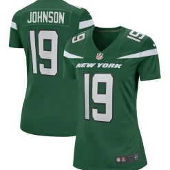 New York Jets Replica | Throwback^Women's Nike Keyshawn Johnson Gotham Green Game Retired Player Jersey