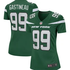 New York Jets Replica | Throwback^Women's Nike Mark Gastineau Gotham Green Game Retired Player Jersey