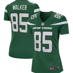 New York Jets Replica | Throwback^Women's Nike Wesley Walker Green Game Retired Player Jersey