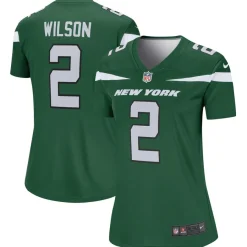 Women New York Jets Jerseys | Women^Women's Nike Zach Wilson Green Team Legend Player Performance Top