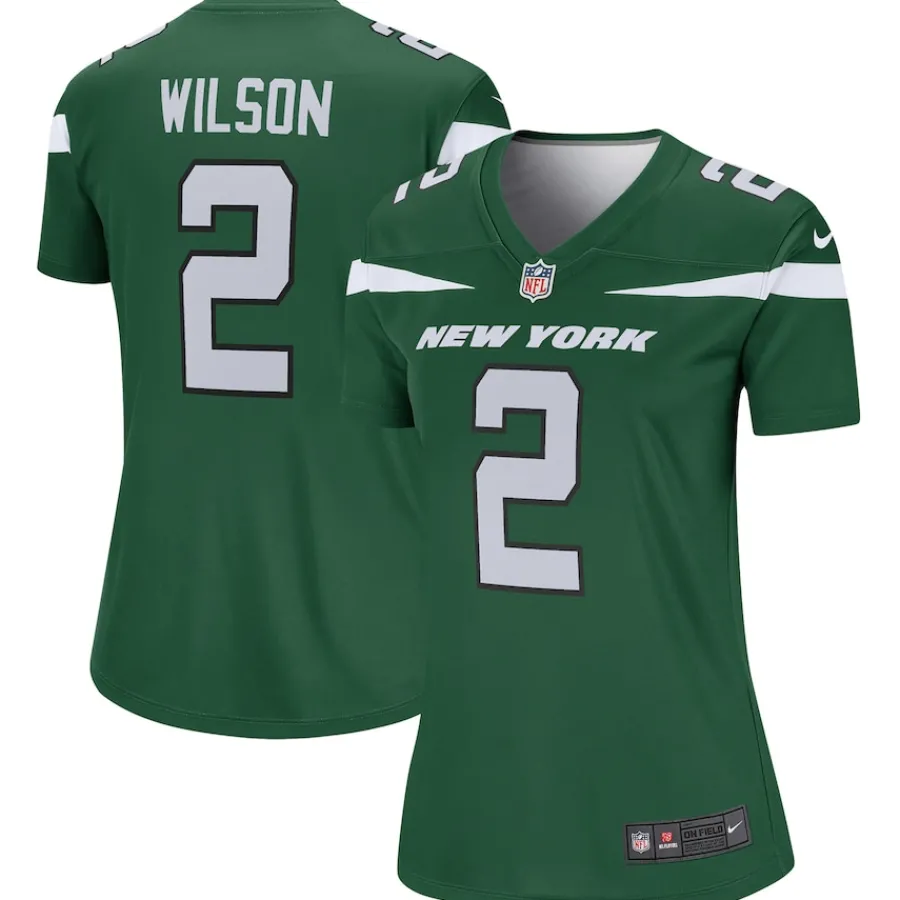 Women New York Jets Jerseys | Women^Women's Nike Zach Wilson Green Team Legend Player Performance Top