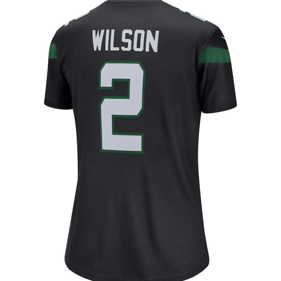 Women New York Jets Jerseys | Women^Women's Nike Zach Wilson Black Alternate Legend Player Performance Top