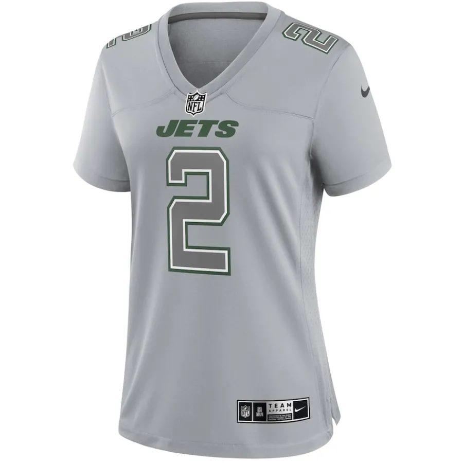 Women New York Jets Jerseys | Women^Women's Nike Zach Wilson Gray Atmosphere Fashion Game Jersey