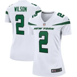 Women New York Jets Jerseys | Women^Women's Nike Zach Wilson White Player Jersey