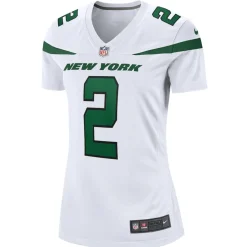 Women New York Jets Jerseys | Women^Women's Nike Zach Wilson White Player Jersey