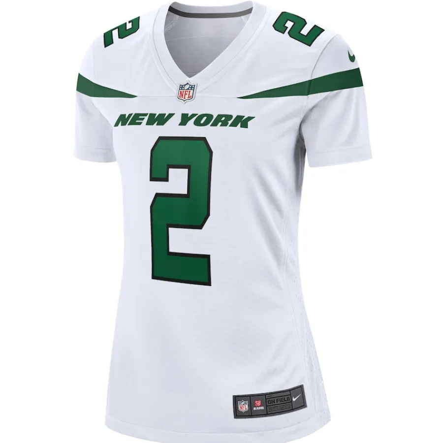 Women New York Jets Jerseys | Women^Women's Nike Zach Wilson White Player Jersey