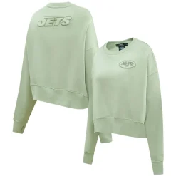 Women New York Jets Sweatshirts & Fleece | Women^Women's Pro Standard Light Green Neutral Pullover Sweatshirt