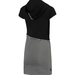 Women New York Jets Dresses & Skirts^Women's Refried Apparel Black/Gray Sustainable Hooded Mini Dress