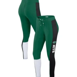 Women New York Jets Shorts & Pants^Women's WEAR By Erin Andrews Green/Black Color-Block Leggings