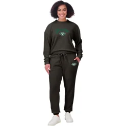 Women New York Jets Underwear & Sleepwear^Women's WEAR By Erin Andrews Cream Knitted Tri-Blend Long Sleeve T-Shirt & Pants Lounge Set
