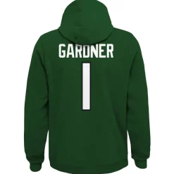 Kids New York Jets Sweatshirts & Fleece | Kids^Youth Ahmad Sauce Gardner Green Mainliner Player Name & Number Pullover Hoodie