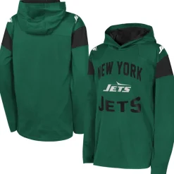 Kids New York Jets T-Shirts | Kids^Youth Green The Champ Is Here Retro Long Sleeve Hoodie T-Shirt