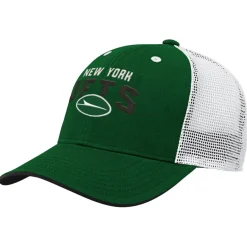 Kids New York Jets Hats | Kids^Youth Green Core Lockup Trucker Adjustable Hat