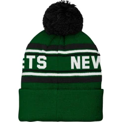 Kids New York Jets Hats | Kids^Youth Green Jacquard Cuffed Knit Hat With Pom
