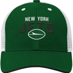 Kids New York Jets Hats | Kids^Youth Green Core Lockup Trucker Adjustable Hat