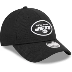 Kids New York Jets Hats | Kids^Youth New Era Black Main B-Dub 9FORTY Adjustable Hat