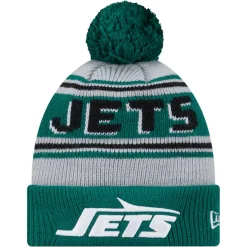 Kids New York Jets Hats | Kids^Youth New Era Green Main Cuffed Knit Hat With Pom