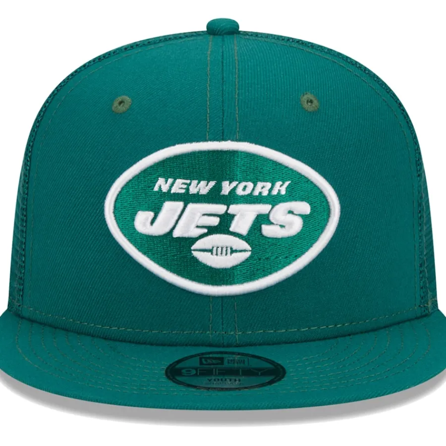 Kids New York Jets Hats | Kids^Youth New Era Green Main Trucker 9FIFTY Snapback Hat