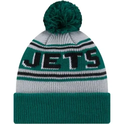 Kids New York Jets Hats | Kids^Youth New Era Green Main Cuffed Knit Hat With Pom