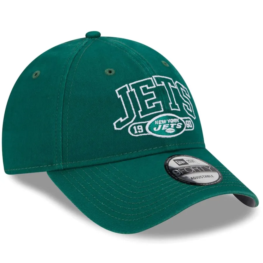 Kids New York Jets Hats | Kids^Youth New Era Green Outline 9FORTY Adjustable Hat