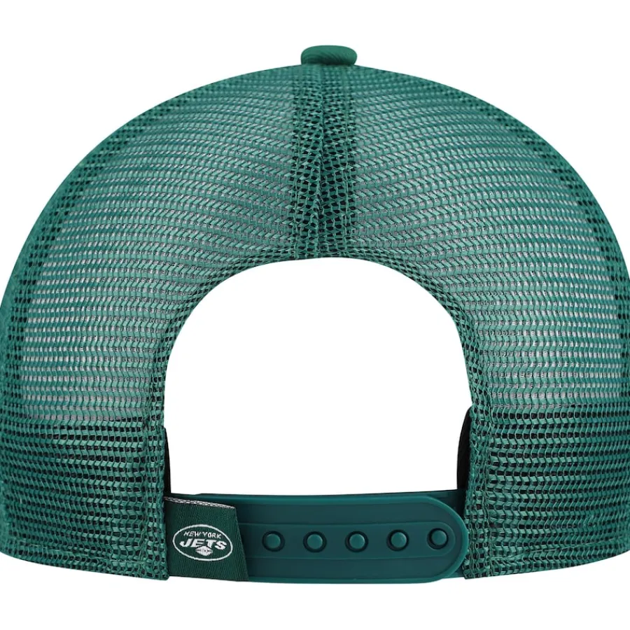 Kids New York Jets Hats | Kids^Youth New Era White/Green Distressed 9FIFTY A-Frame Snapback Hat