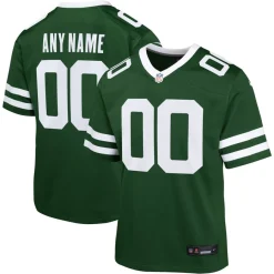 Kids New York Jets Jerseys | Kids^Youth Nike Legacy Green Custom Game Jersey