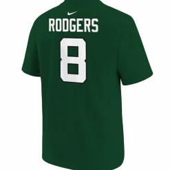 Kids New York Jets T-Shirts | Kids^Youth Nike Aaron Rodgers Green Player Name & Number T-Shirt