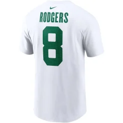 Kids New York Jets T-Shirts | Kids^Youth Nike Aaron Rodgers White Player Name & Number T-Shirt